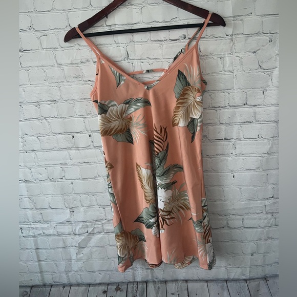 emery rose orange & green floral sleeveless blouse size XS - Picture 4 of 10